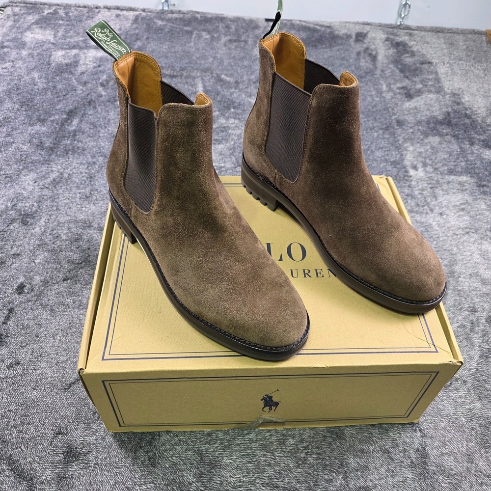 Ralph Lauren Polo Country Bryson Suede Chelsea Boots Size 8.5 D 17953 D53
